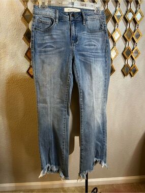 NEW Midrise Hidden Women's Distressed Crop Jeans